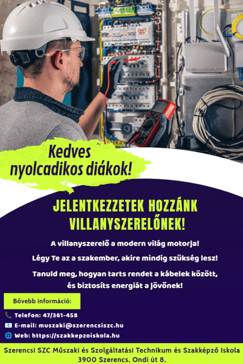 Válaszd a Szerencsi SZC Műszaki iskoláját!
