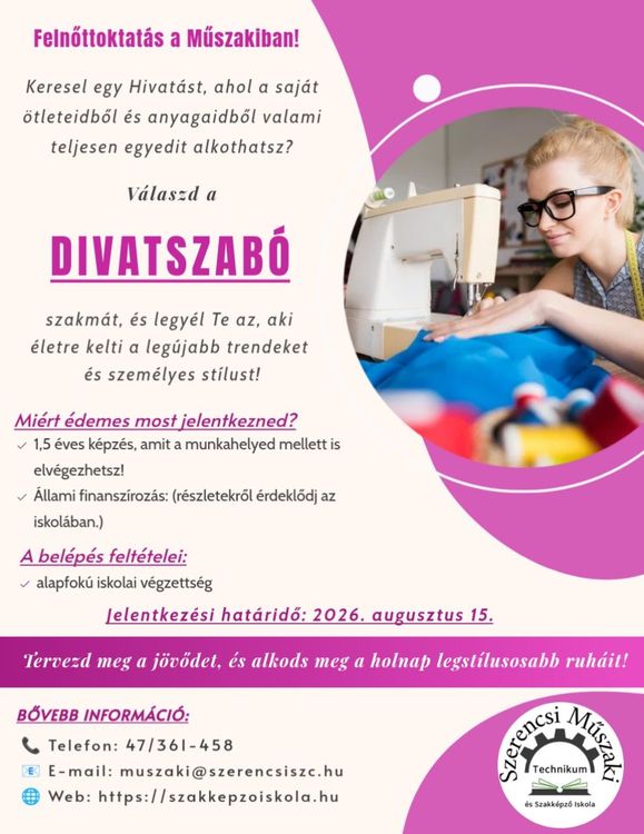 Divatszabó képzés