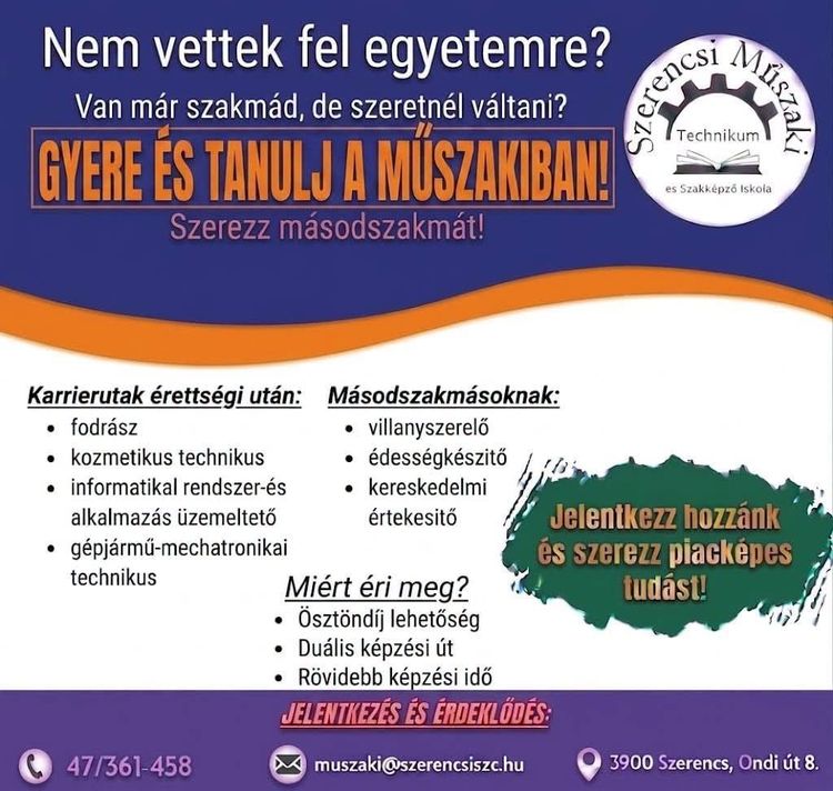 Gyere és tanulj a Műszakiban!