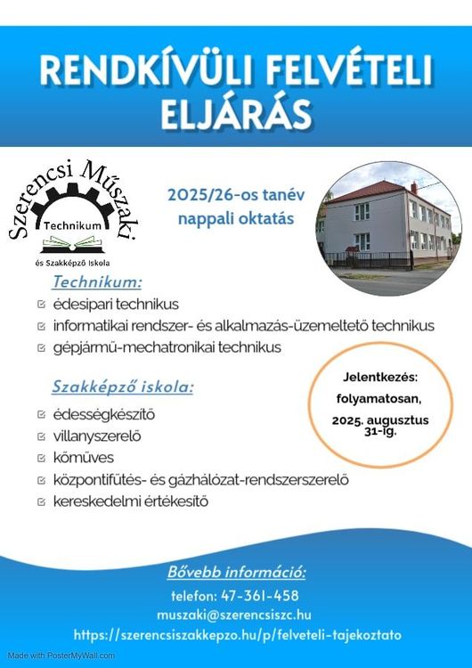 REndkívüli felvételi eljárás