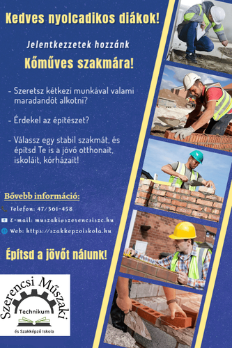 Válaszd a Szerencsi SZC Műszaki iskoláját!